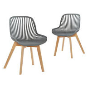 Set Of 2 Jinan Dining Chairs Grey