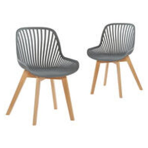 Set Of 2 Jinan Dining Chairs Grey