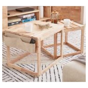 Set Of 2 Lakota Side Tables Neutral
