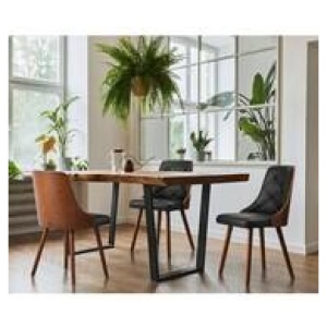 Set Of 2 Lindsay Faux Leather Dining Chairs Black