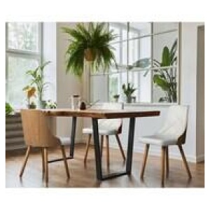 Set Of 2 Lindsay Faux Leather Dining Chairs White