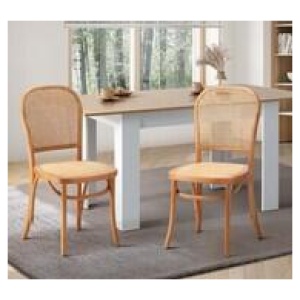 Set Of 2 Luca Dining Chairs Neutral