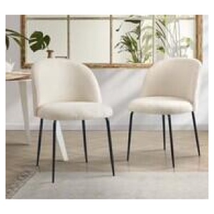 Set Of 2 Lysander Dining Chairs White