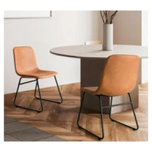 Set Of 2 Moore Dining Chair Brown
