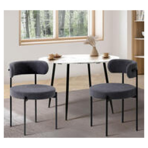 Set Of 2 Nara Dining Chairs Grey