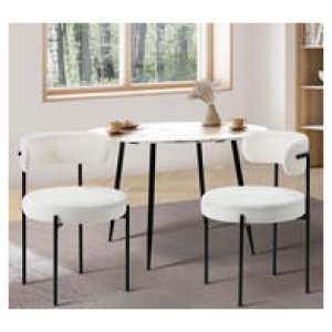 Set Of 2 Nara Dining Chairs White