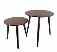 Set Of 2 Nooah Side Tables Brown