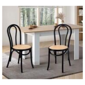 Set Of 2 Trisha Dining Chairs Black