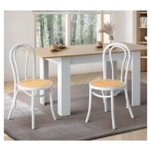 Set Of 2 Trisha Dining Chairs White