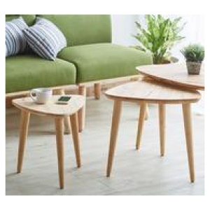 Set Of 3 Loki Side Tables Neutral