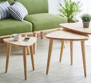 Set Of 3 Loki Side Tables Neutral