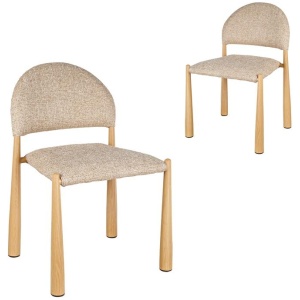 Set of 2 - Fabian Dining Chair - Stonish Beige by Interior Secrets - AfterPay Available