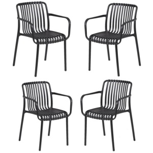 Set of 4 - Isabella Dining Chair - Black by Interior Secrets - AfterPay Available