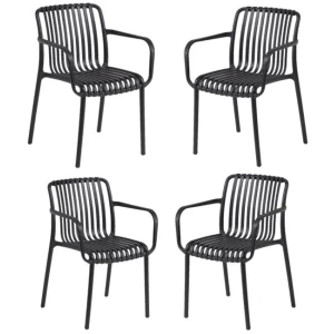 Set of 4 - Isabella Dining Chair - Black by Interior Secrets - AfterPay Available