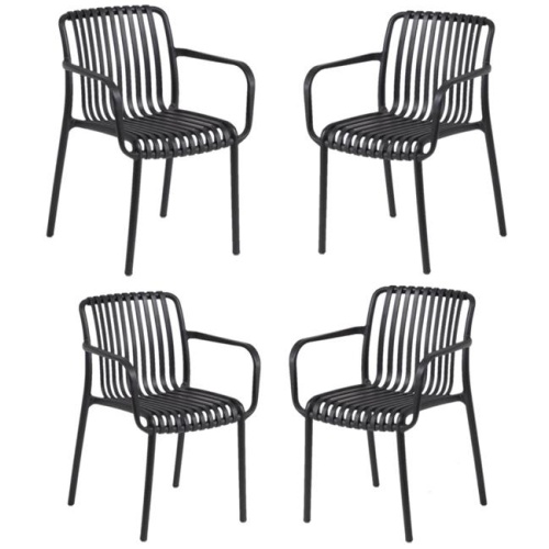 Set of 4 - Isabella Dining Chair - Black by Interior Secrets - AfterPay Available