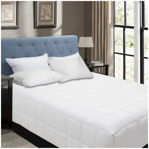 Shangri La Bamboo Blend Microfiber Box End Quilt White Double