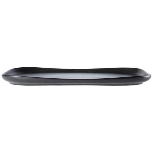 Share Rectangular Stoneware Serving Platter Size 37X23cm in Black by Alex Liddy