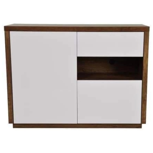Sharon Sideboard Buffet Unit - Antique Oak / High Gloss White