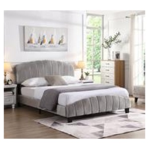 Shella Queen Bed Grey