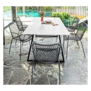 Simore Stackable Outdoor Dining Chair Grey