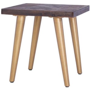 Sivan 50x50cm Acacia Solid Wood Side Table - Brown by Interior Secrets - AfterPay Available