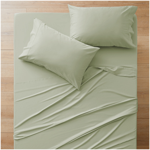 Sleeping Beauty 400 Tc Bamboo Cotton Extra Deep King Sheet Set - Sage