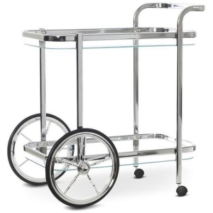 Smith Chrome Glass Bar Cart by Interior Secrets - AfterPay Available