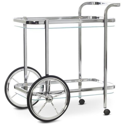 Smith Chrome Glass Bar Cart by Interior Secrets - AfterPay Available