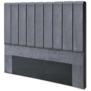 Soira Double Size Velvet Bedhead - Grey by Interior Secrets - AfterPay Available