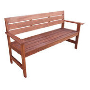 Solana 3 Seater Outdoor Bench Brown