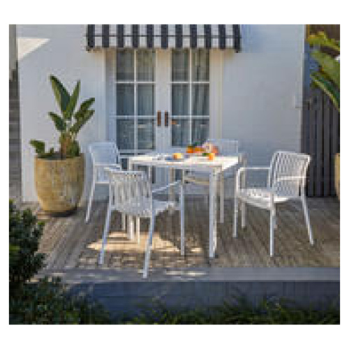 Solaro Outdoor Dining Chair White