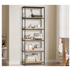 Surena 5 Shelf Bookcase Neutral