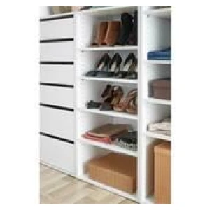 Tailor 5 Shelf Wardrobe White