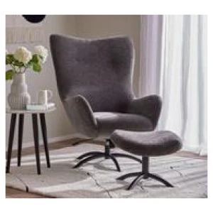 Talgarth Armchair With Footstool Brown