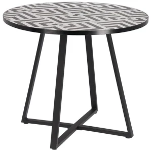 Tella Ceramic Top Dining Table - Black & White by Interior Secrets - AfterPay Available