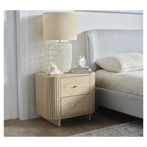 Thea 2 Drawer Bedside Table Brown