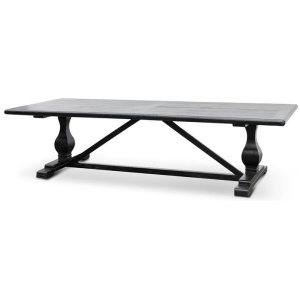 Titan Reclaimed Dining Table 3m - Black- 1.2m (W) - Thick Top by Interior Secrets - AfterPay Available