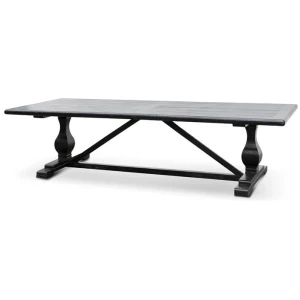 Titan Reclaimed Dining Table 3m - Black- 1.2m (W) - Thick Top by Interior Secrets - AfterPay Available