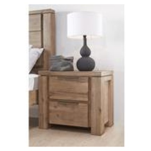 Toronto Bedside Table Brown 2 Drawer