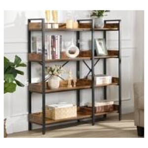 Tucker 4 Tier Bookshelf Brown