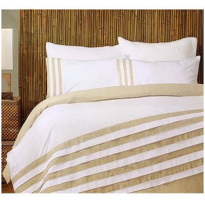 Turin White Linen Quilt Cover Set KING