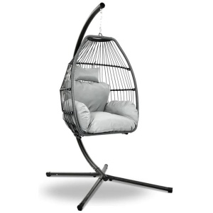 Ubud Outdoor Wicker Egg Pod Chair - Grey by Interior Secrets - AfterPay Available