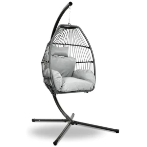 Ubud Outdoor Wicker Egg Pod Chair - Grey by Interior Secrets - AfterPay Available
