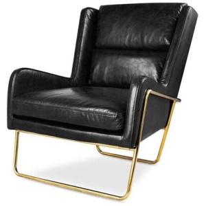 United Strangers London Relaxing Lounge Armchair Leather - Black - Black
