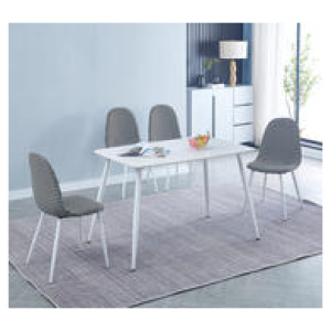 Valeria 6 Seater Dining Table White