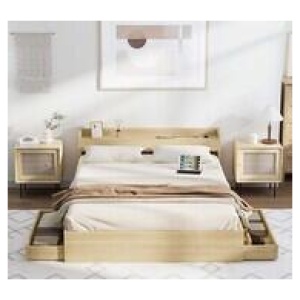 Valtor Storage Queen Bed With Usb Neutral
