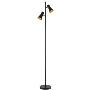 Verik Black Floor Lamps Telescopic Modern Brass Metal Lights Telbix Lighting