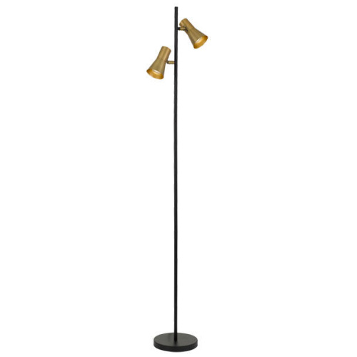 Verik Brass Floor Lamps Adjustable Modern Gold Metal Lights Telbix Lighting