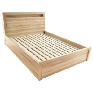 Victoria Bed Frame - Queen Size - Naked Cypress / Antique Oak
