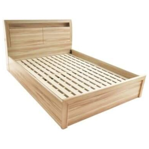 Victoria Bed Frame - Queen Size - Naked Cypress / Antique Oak